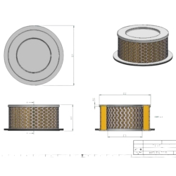 Filtr powietrza / wkład do obudowy „grzybek” Dniepr K-750 Ural M-72